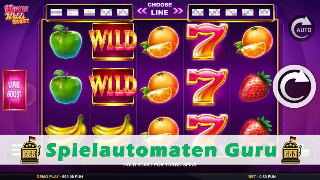 Screenshot der Demo-Version des Spiels 10 Hot Wilds Boost Demo des Spielautomaten 10 Hot Wilds Boost