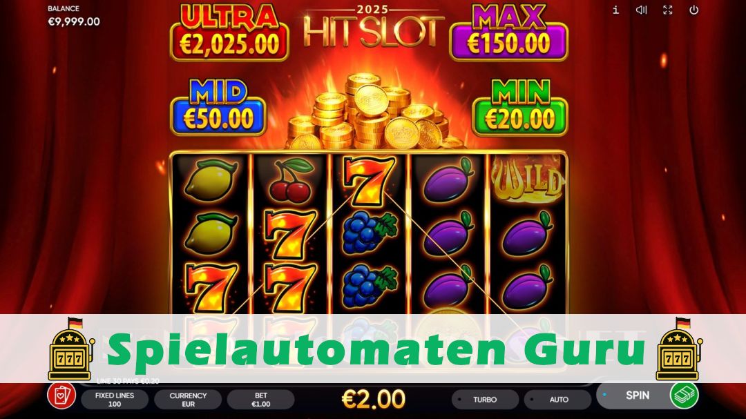 Screenshot der Demo-Version des Spiels 2025 Hit Slot Demo des Spielautomaten 2025 Hit Slot