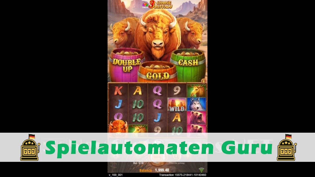 Screenshot der Demo-Version des Spiels 3 Charge Buffalo Demo des Spielautomaten 3 Charge Buffalo