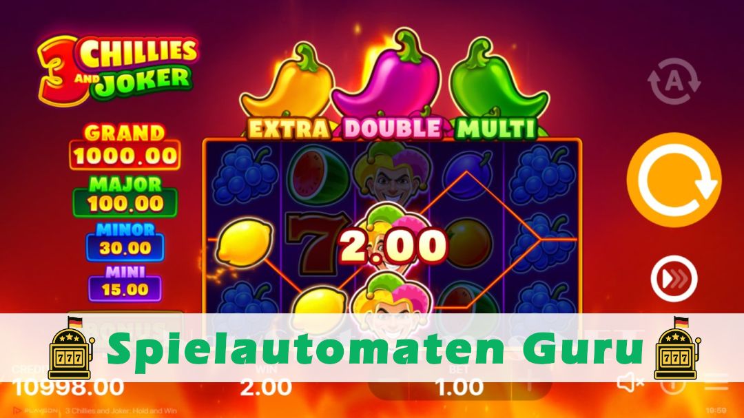 Demo des Spielautomaten 3 Chillies and Joker Hold and Win