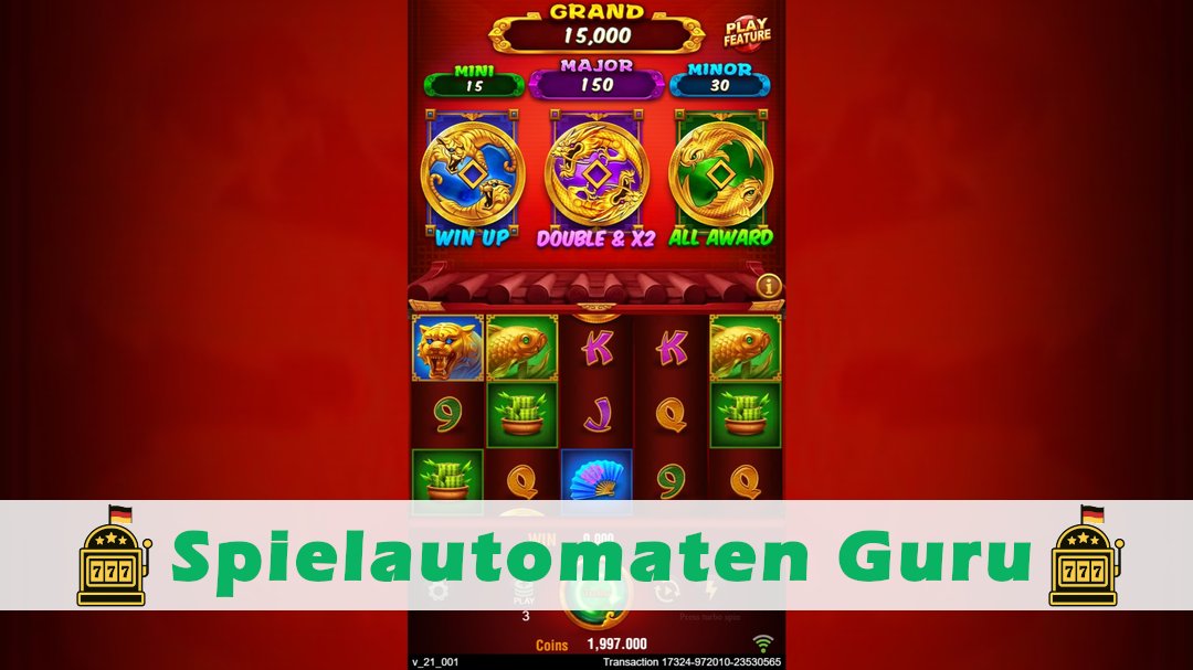 Screenshot der Demo-Version des Spiels 3 Coin Treasures 2 Demo des Spielautomaten 3 Coin Treasures 2