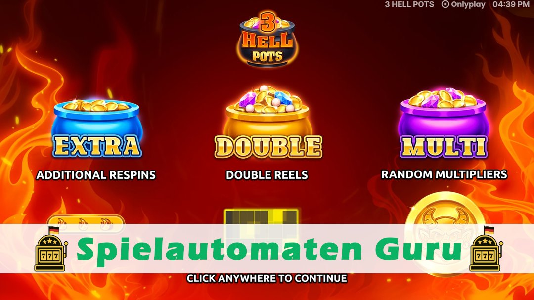 Screenshot der Demo-Version des Spiels 3 Hell Pots Demo des Spielautomaten 3 Hell Pots