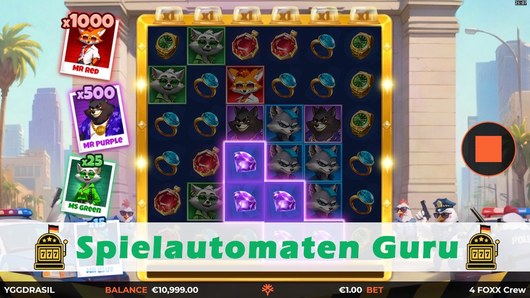 Demo des Spielautomaten 4 Foxx Crew