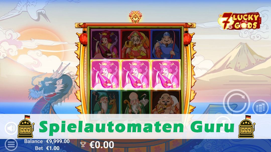 Screenshot der Demo-Version des Spiels 7 Lucky Gods Demo des Spielautomaten 7 Lucky Gods