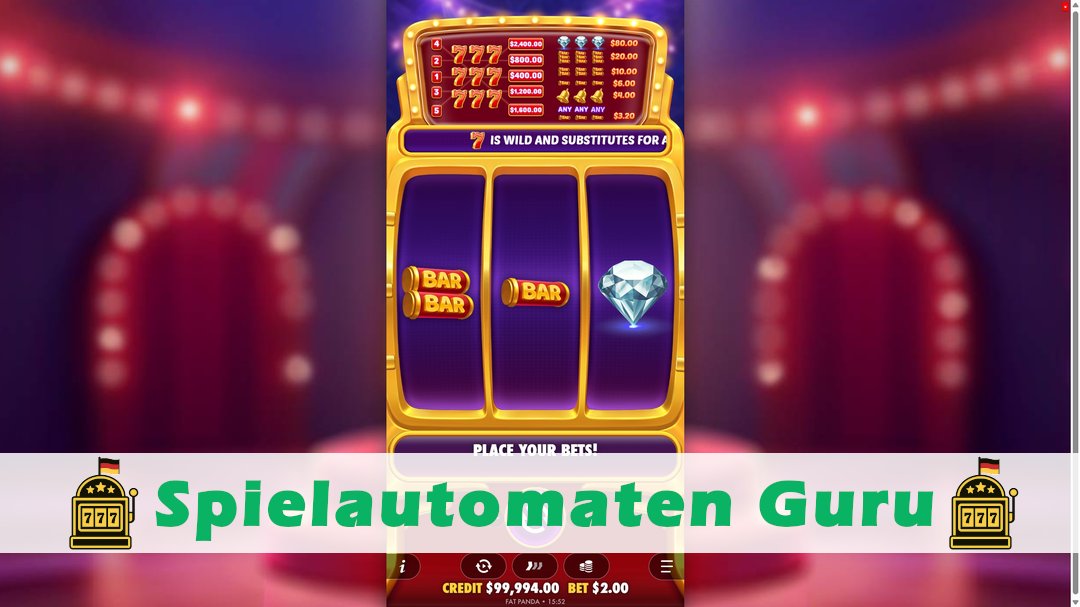 Screenshot der Demo-Version des Spiels 777 Rush Demo des Spielautomaten 777 Rush