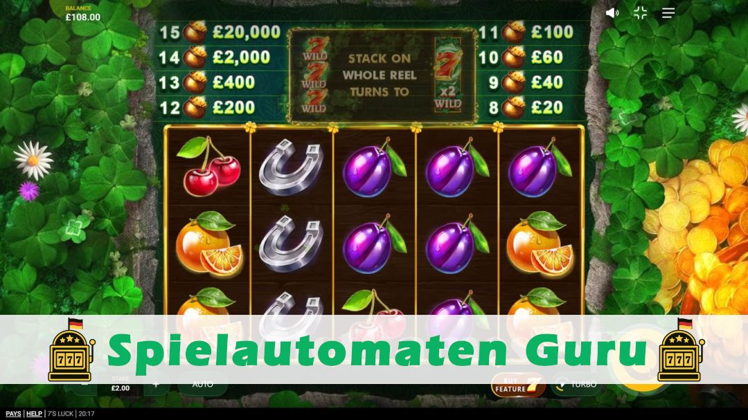 Screenshot der Demo-Version des Spiels 7s Luck Demo des Spielautomaten 7s Luck