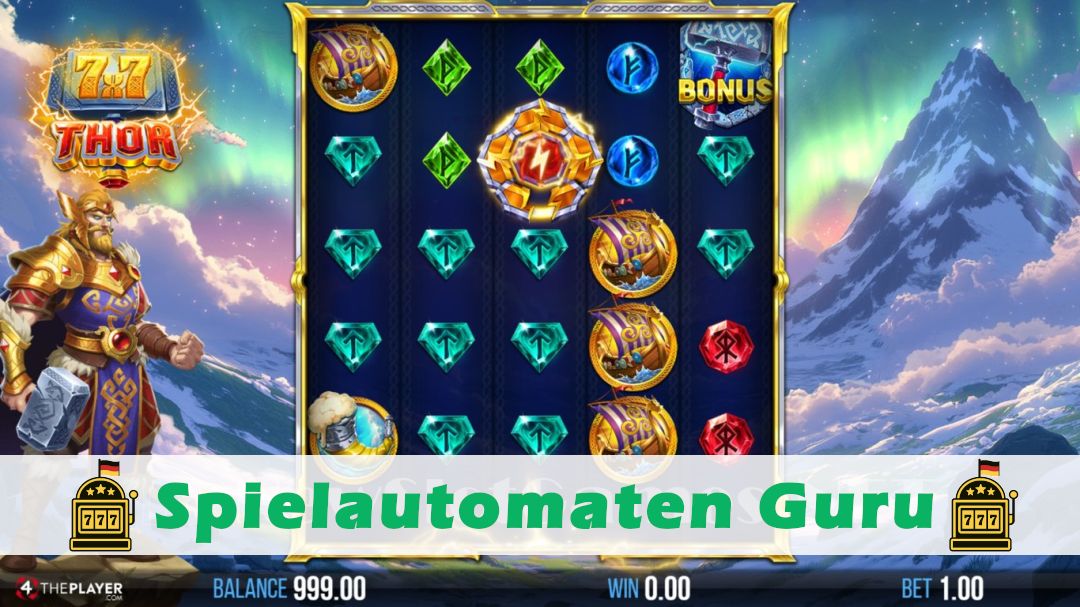 Screenshot der Demo-Version des Spiels 7X7 Thor Demo des Spielautomaten 7X7 Thor