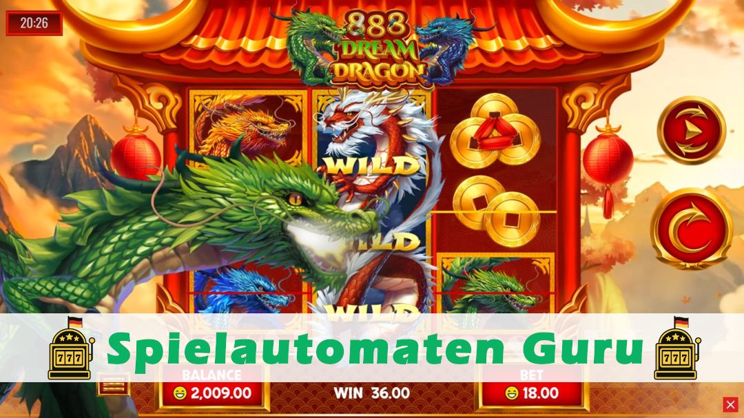 Screenshot der Demo-Version des Spiels 888 Dream Dragon Demo des Spielautomaten 888 Dream Dragon