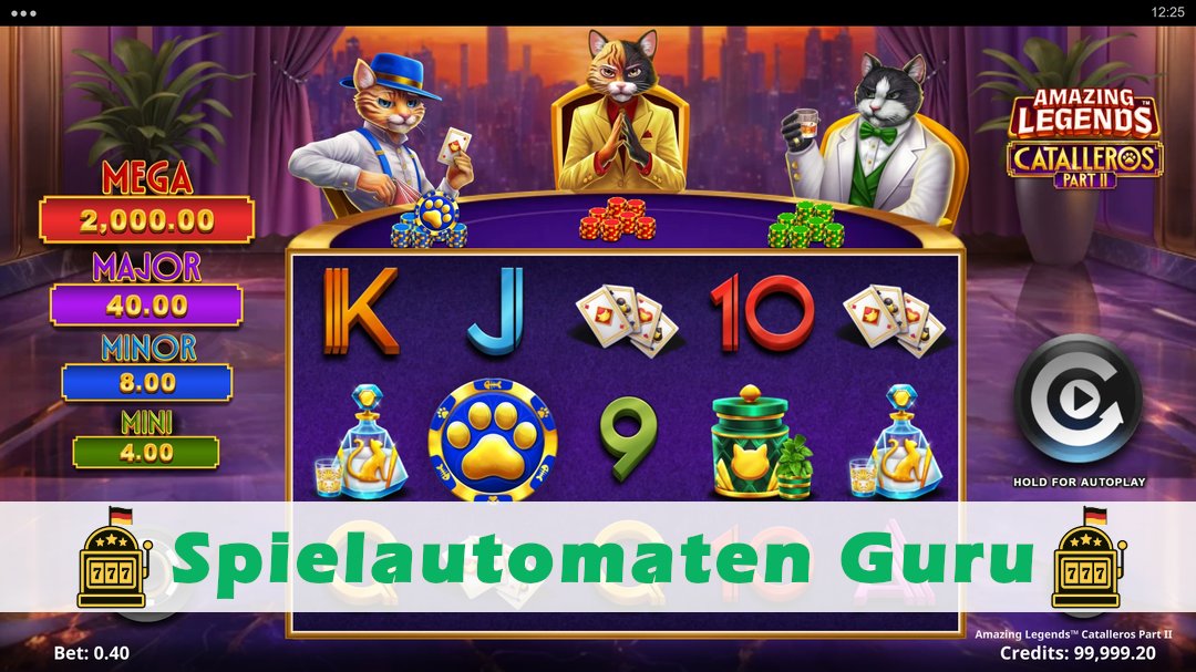 Screenshot der Demo-Version des Spiels Amazing Legends Catalleros Part 2 Demo des Spielautomaten Amazing Legends Catalleros Part 2