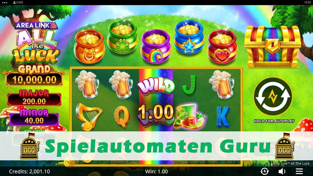 Screenshot der Demo-Version des Spiels Area Link All the Luck Demo des Spielautomaten Area Link All the Luck