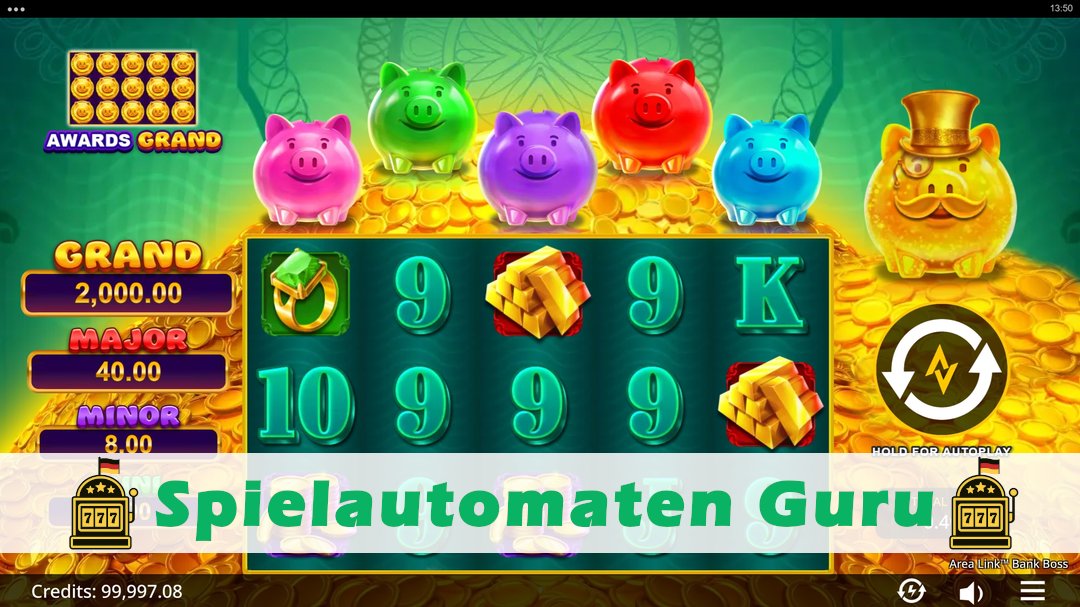 Screenshot der Demo-Version des Spiels Area Link Bank Boss Demo des Spielautomaten Area Link Bank Boss