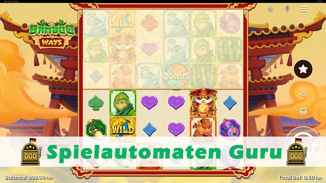 Screenshot der Demo-Version des Spiels Bamboo Ways Demo des Spielautomaten Bamboo Ways