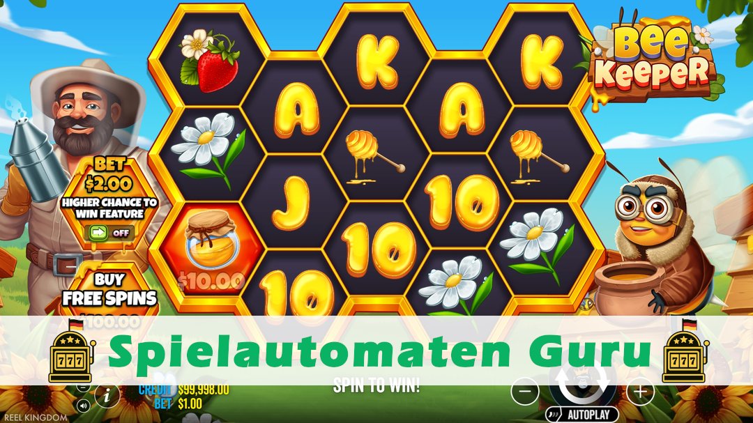 Screenshot der Demo-Version des Spiels Bee Keeper Demo des Spielautomaten Bee Keeper