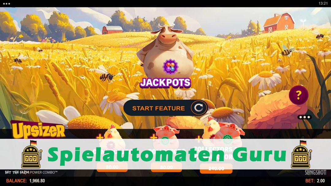 Screenshot der Demo-Version des Spiels Bet the Farm Power Combo Demo des Spielautomaten Bet the Farm Power Combo