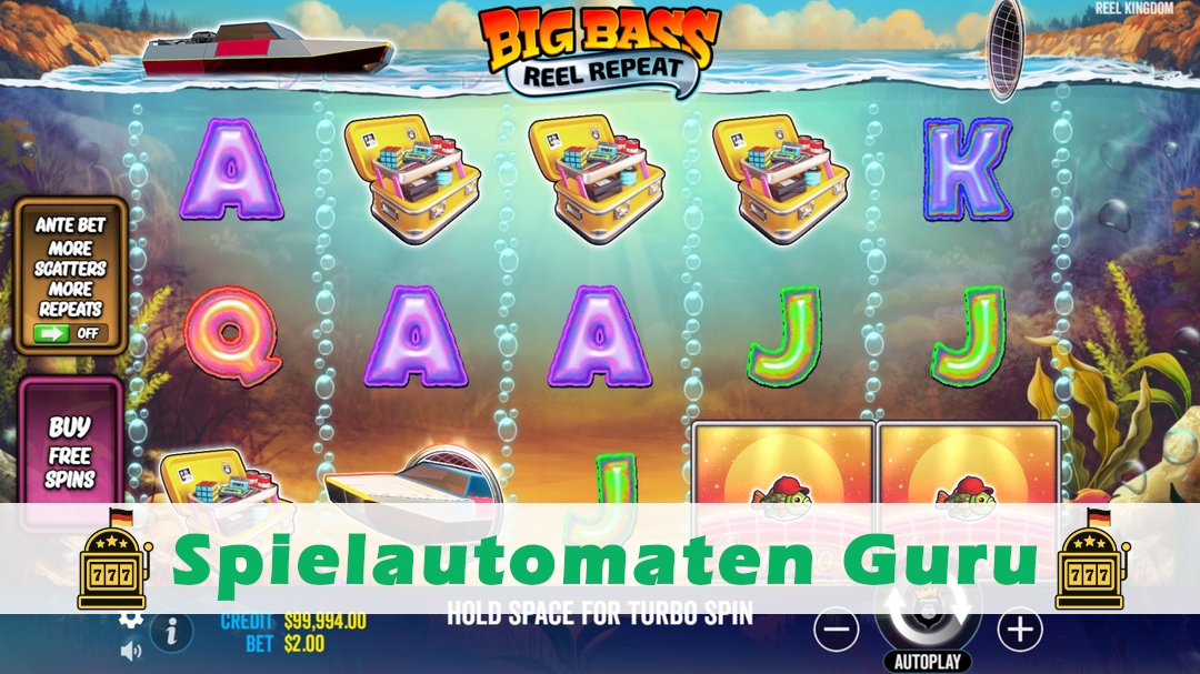 Screenshot der Demo-Version des Spiels Big Bass Reel Repeat Demo des Spielautomaten Big Bass Reel Repeat