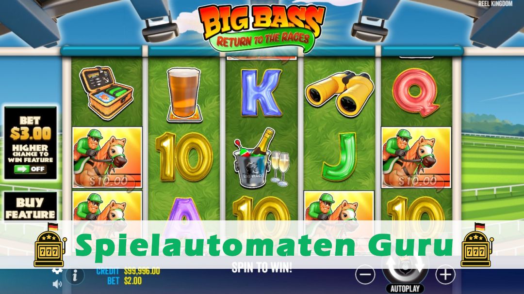 Screenshot der Demo-Version des Spiels Big Bass Return to the Races Demo des Spielautomaten Big Bass Return to the Races
