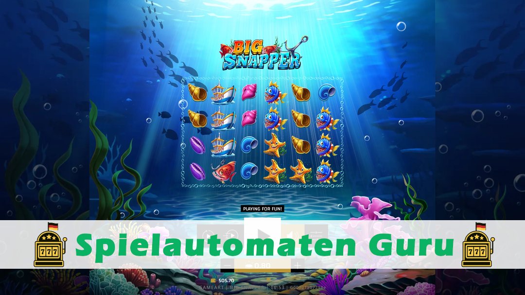 Screenshot der Demo-Version des Spiels Big Snapper Demo des Spielautomaten Big Snapper
