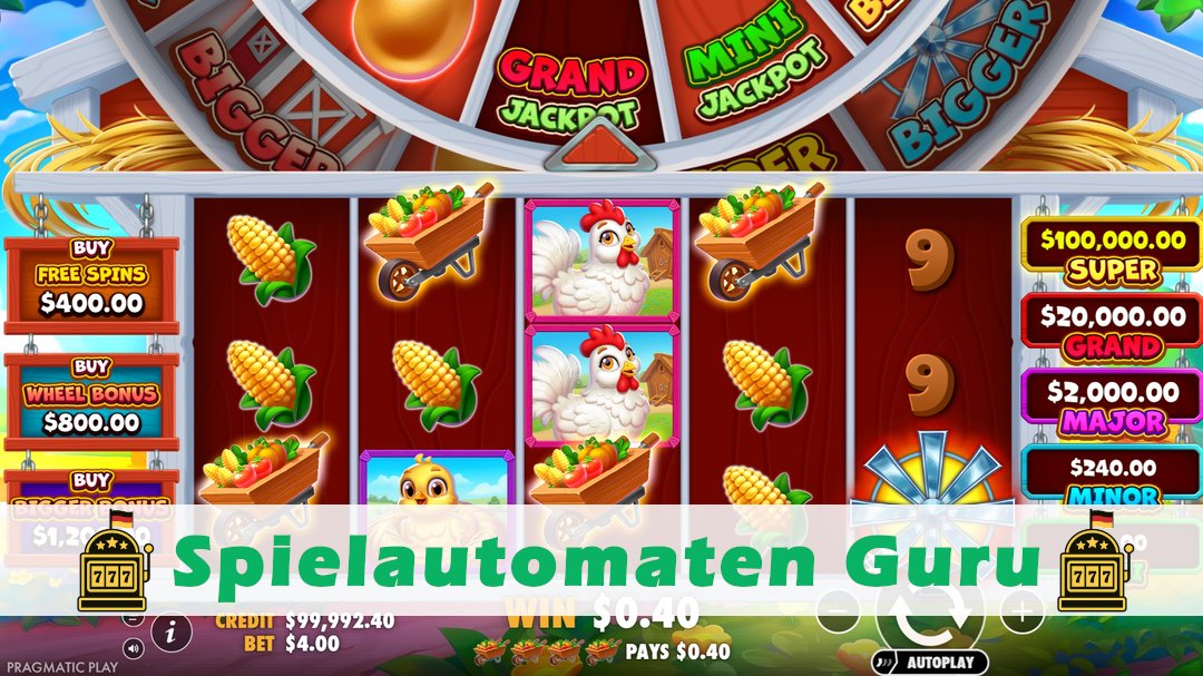 Screenshot der Demo-Version des Spiels Bigger Barn House Bonanza Demo des Spielautomaten Bigger Barn House Bonanza