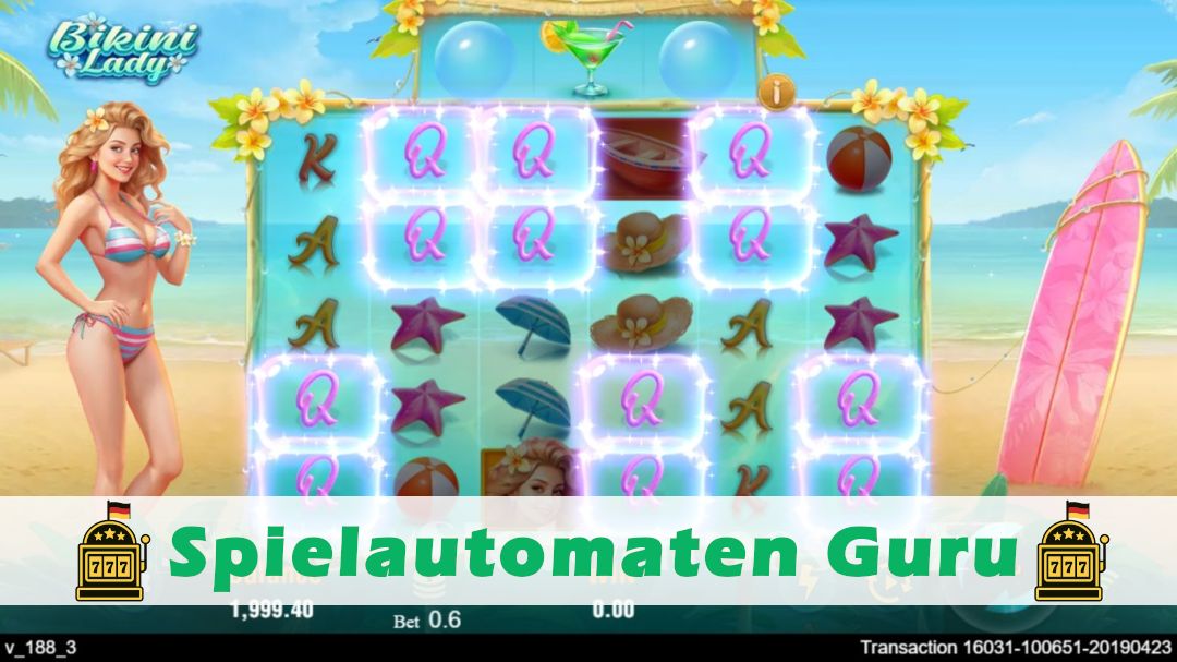 Screenshot der Demo-Version des Spiels Bikini Lady Demo des Spielautomaten Bikini Lady