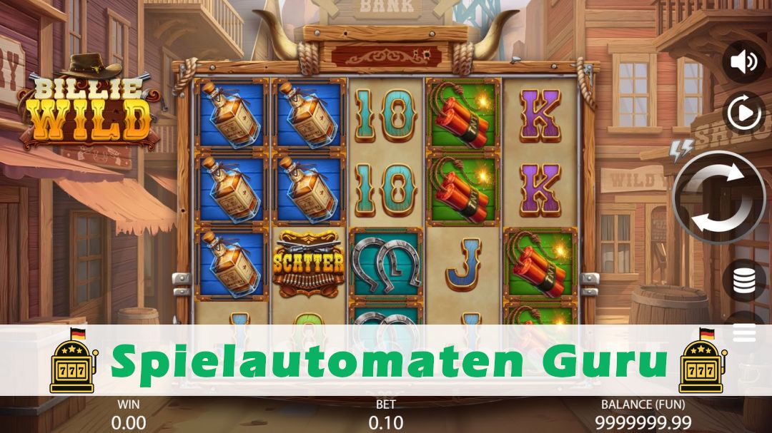 Screenshot der Demo-Version des Spiels Billie Wild Demo des Spielautomaten Billie Wild