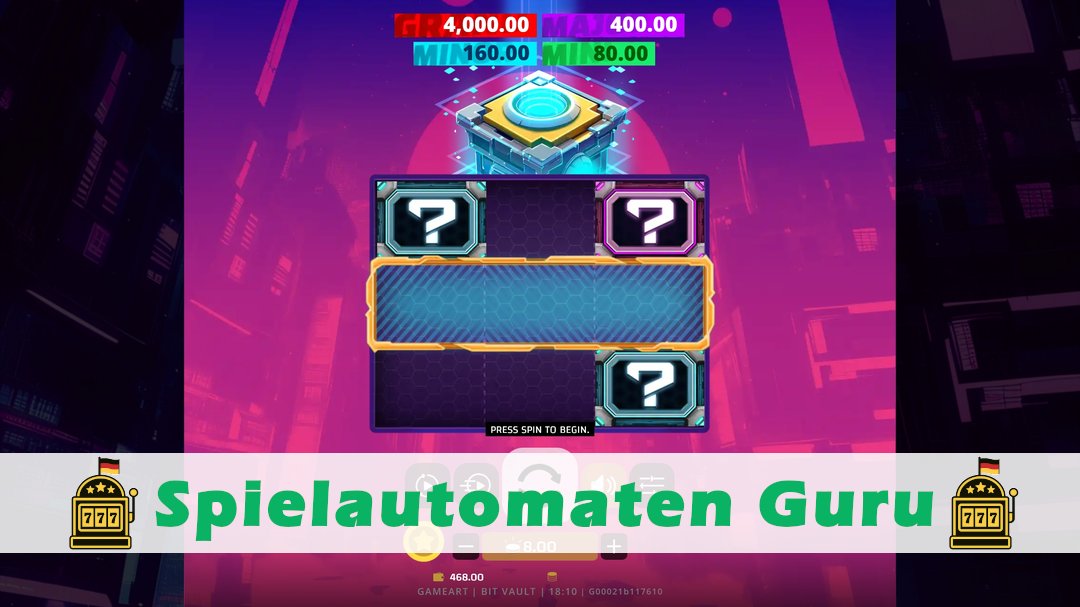 Demo des Spielautomaten Bit Vault