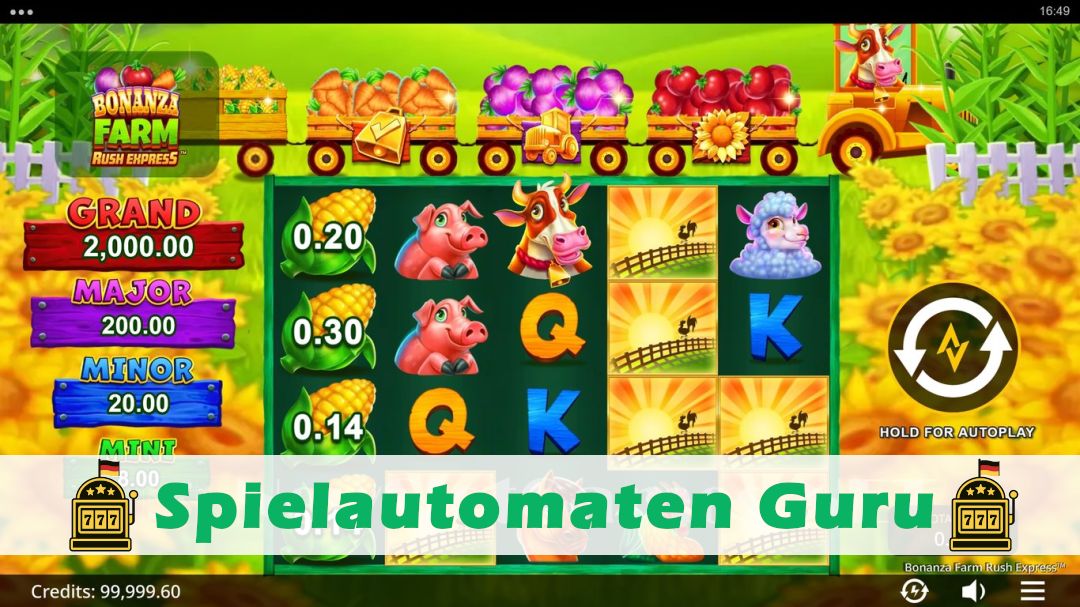 Screenshot der Demo-Version des Spiels Bonanza Farm Rush Express Demo des Spielautomaten Bonanza Farm Rush Express
