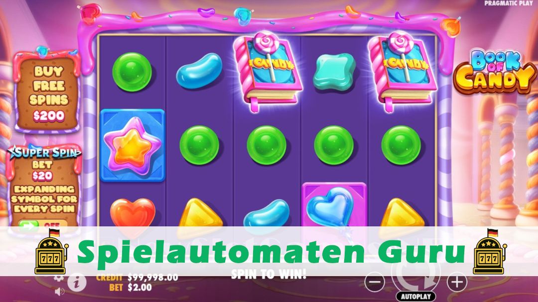 Screenshot der Demo-Version des Spiels Book of Candy Demo des Spielautomaten Book of Candy
