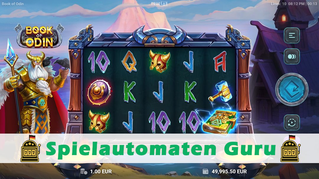 Screenshot der Demo-Version des Spiels Book of Odin Demo des Spielautomaten Book of Odin