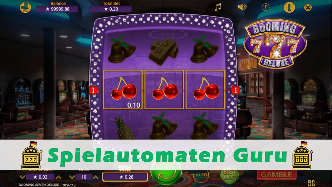 Screenshot der Demo-Version des Spiels Booming 7 Deluxe Legacy Demo des Spielautomaten Booming 7 Deluxe Legacy