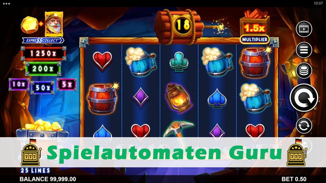 Screenshot der Demo-Version des Spiels Boomstick Bill Demo des Spielautomaten Boomstick Bill