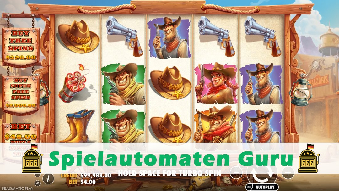 Screenshot der Demo-Version des Spiels Bounty Hunter Demo des Spielautomaten Bounty Hunter
