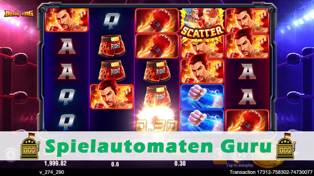 Screenshot der Demo-Version des Spiels Boxing King Title Match Demo des Spielautomaten Boxing King Title Match