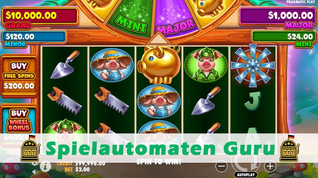 Screenshot der Demo-Version des Spiels Brick House Bonanza Demo des Spielautomaten Brick House Bonanza