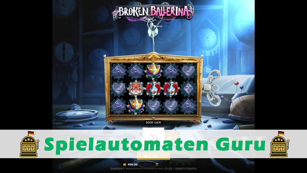 Screenshot der Demo-Version des Spiels Broken Ballerina Demo des Spielautomaten Broken Ballerina