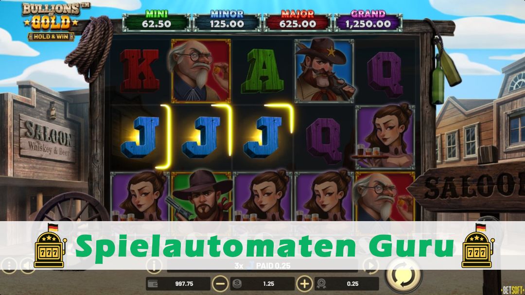 Screenshot der Demo-Version des Spiels Bullions of Gold Demo des Spielautomaten Bullions of Gold