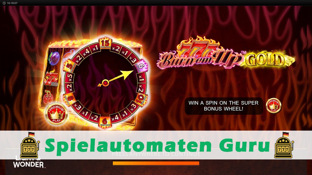 Screenshot der Demo-Version des Spiels Burn Em Up Gold Demo des Spielautomaten Burn Em Up Gold