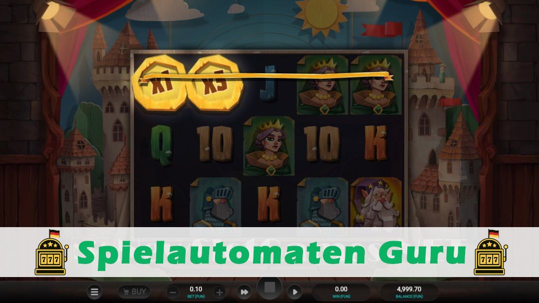 Screenshot der Demo-Version des Spiels Camelot Cash Demo des Spielautomaten Camelot Cash