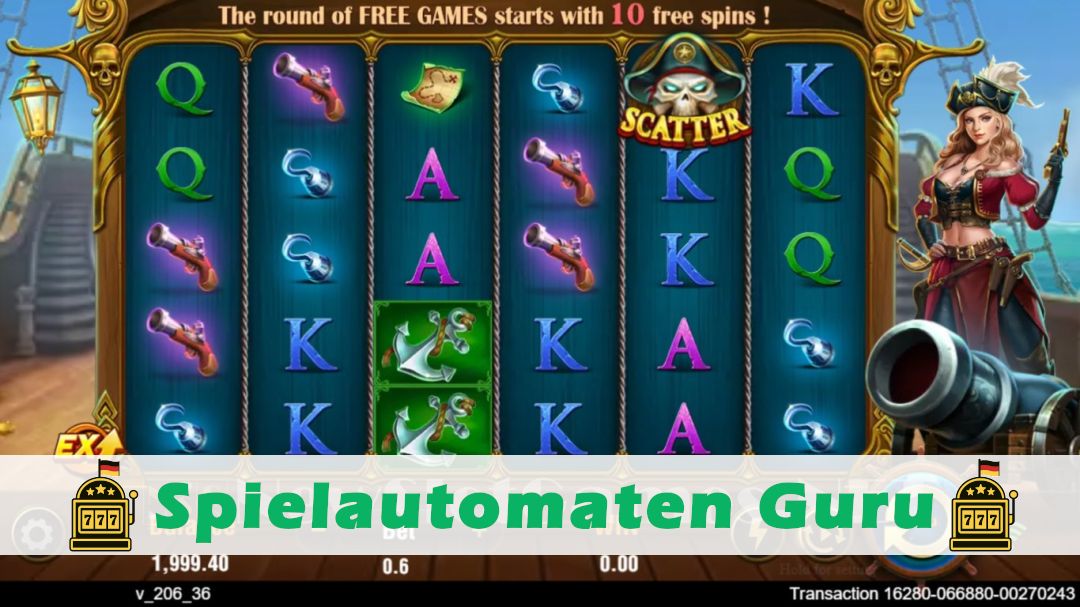 Screenshot der Demo-Version des Spiels Caribbean Queen Demo des Spielautomaten Caribbean Queen