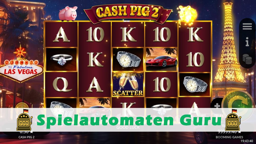 Screenshot der Demo-Version des Spiels Cash Pig 2 Demo des Spielautomaten Cash Pig 2