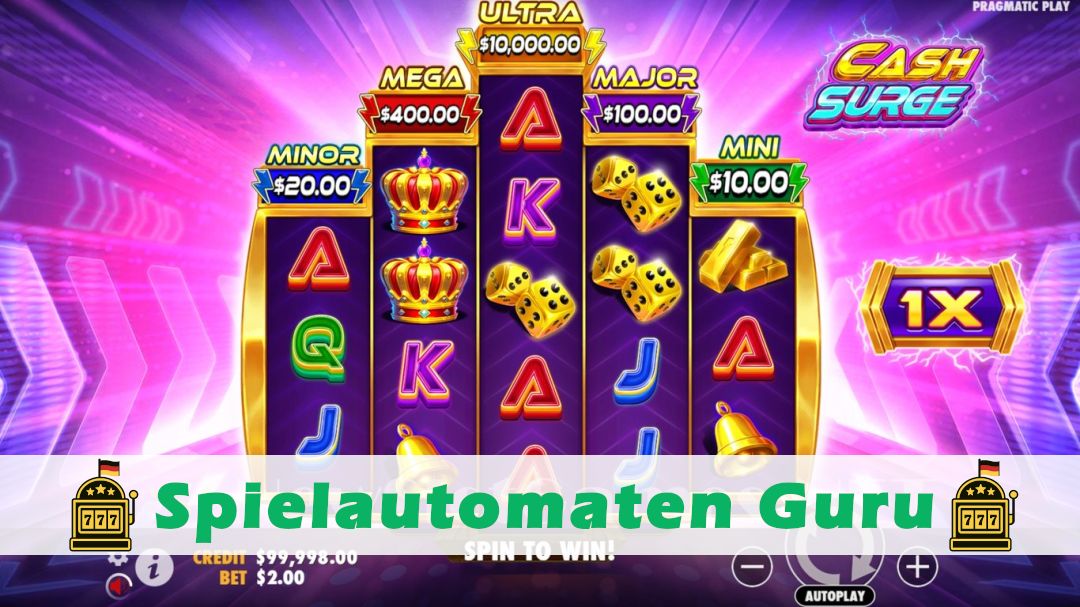Screenshot der Demo-Version des Spiels Cash Surge Demo des Spielautomaten Cash Surge