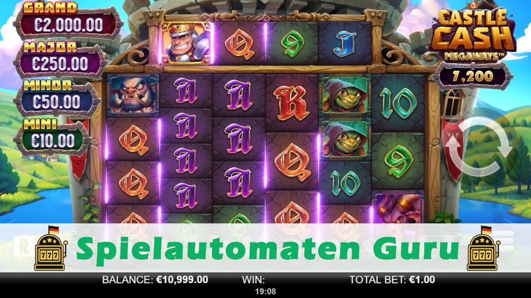 Screenshot der Demo-Version des Spiels Castle Cash Megaways Demo des Spielautomaten Castle Cash Megaways