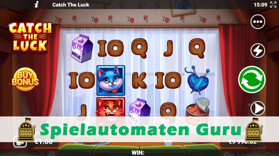 Screenshot der Demo-Version des Spiels Catch the Luck Demo des Spielautomaten Catch the Luck