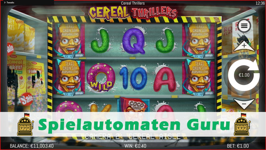 Screenshot der Demo-Version des Spiels Cereal Thrillers Demo des Spielautomaten Cereal Thrillers