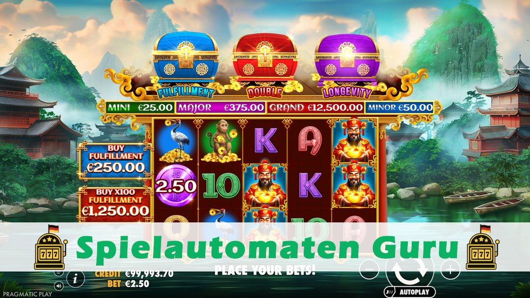 Screenshot der Demo-Version des Spiels Chests of Cai Shen 2 Demo des Spielautomaten Chests of Cai Shen 2