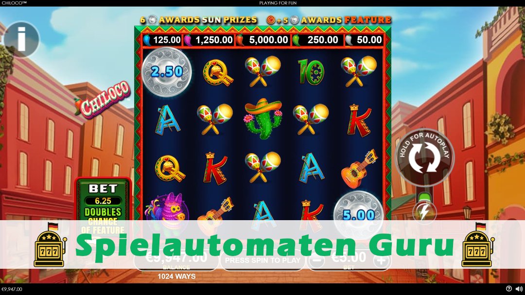 Demo des Spielautomaten Chiloco