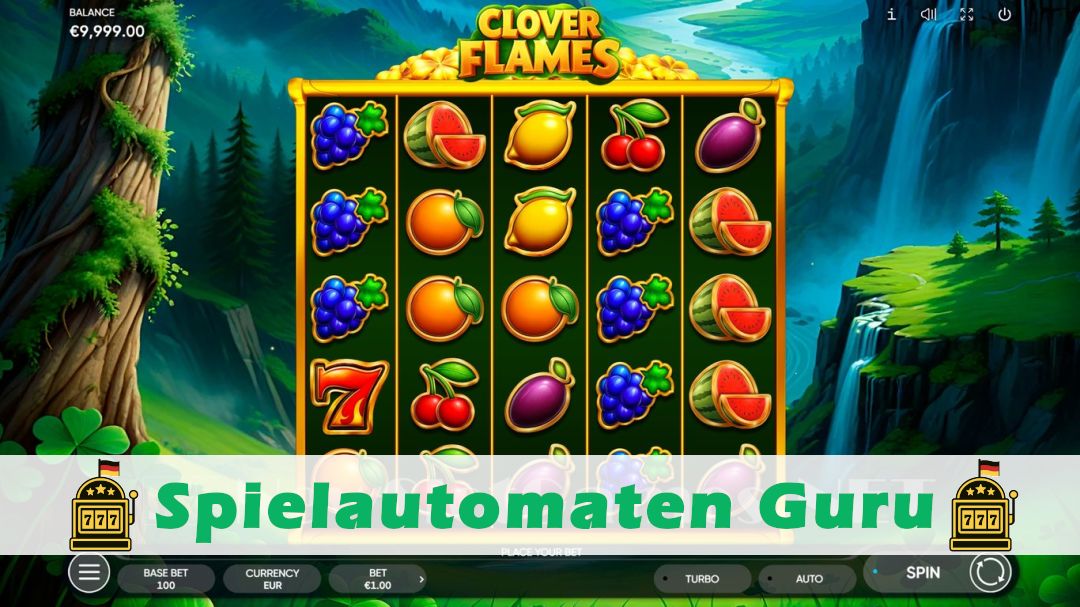 Screenshot der Demo-Version des Spiels Clover Flames Demo des Spielautomaten Clover Flames