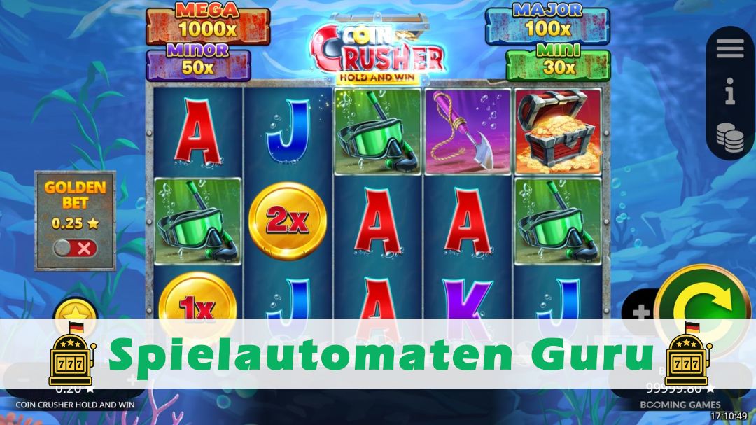 Screenshot der Demo-Version des Spiels Coin Crusher Demo des Spielautomaten Coin Crusher