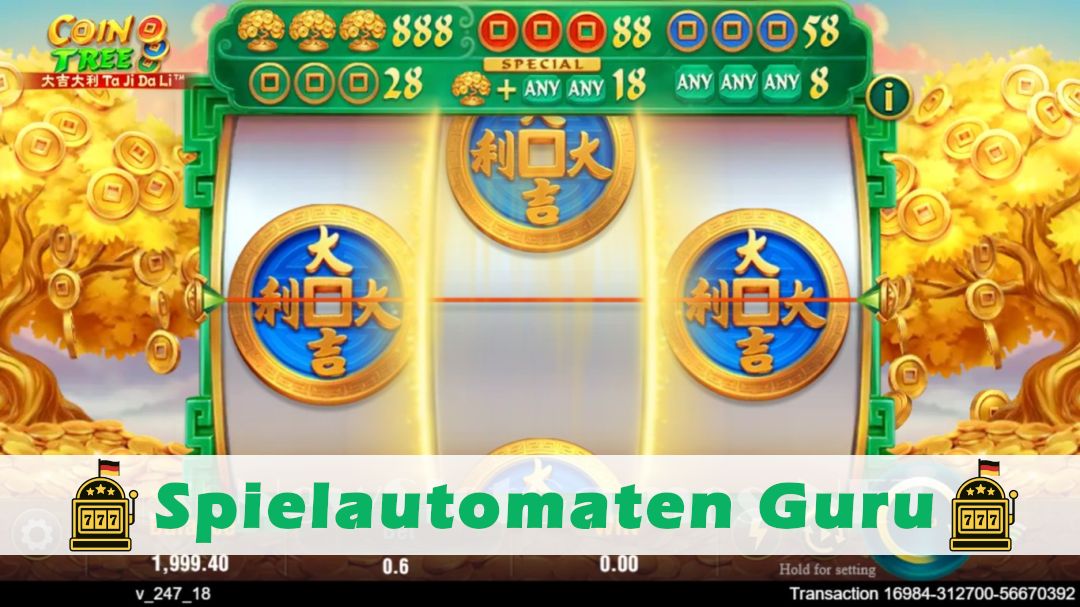Screenshot der Demo-Version des Spiels Coin Tree Demo des Spielautomaten Coin Tree