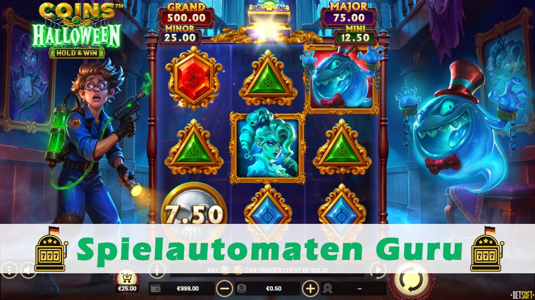 Screenshot der Demo-Version des Spiels Coins of Halloween Hold & Win Demo des Spielautomaten Coins of Halloween Hold & Win