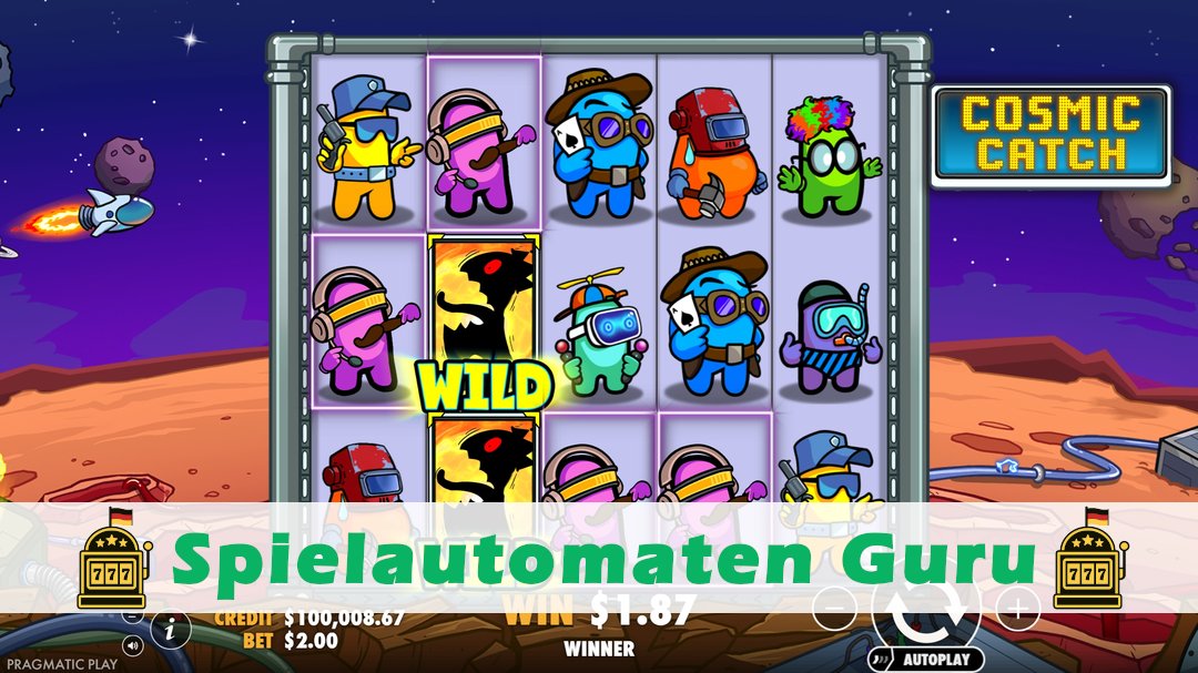 Screenshot der Demo-Version des Spiels Cosmic Catch Demo des Spielautomaten Cosmic Catch